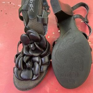 BOC black leather sandals